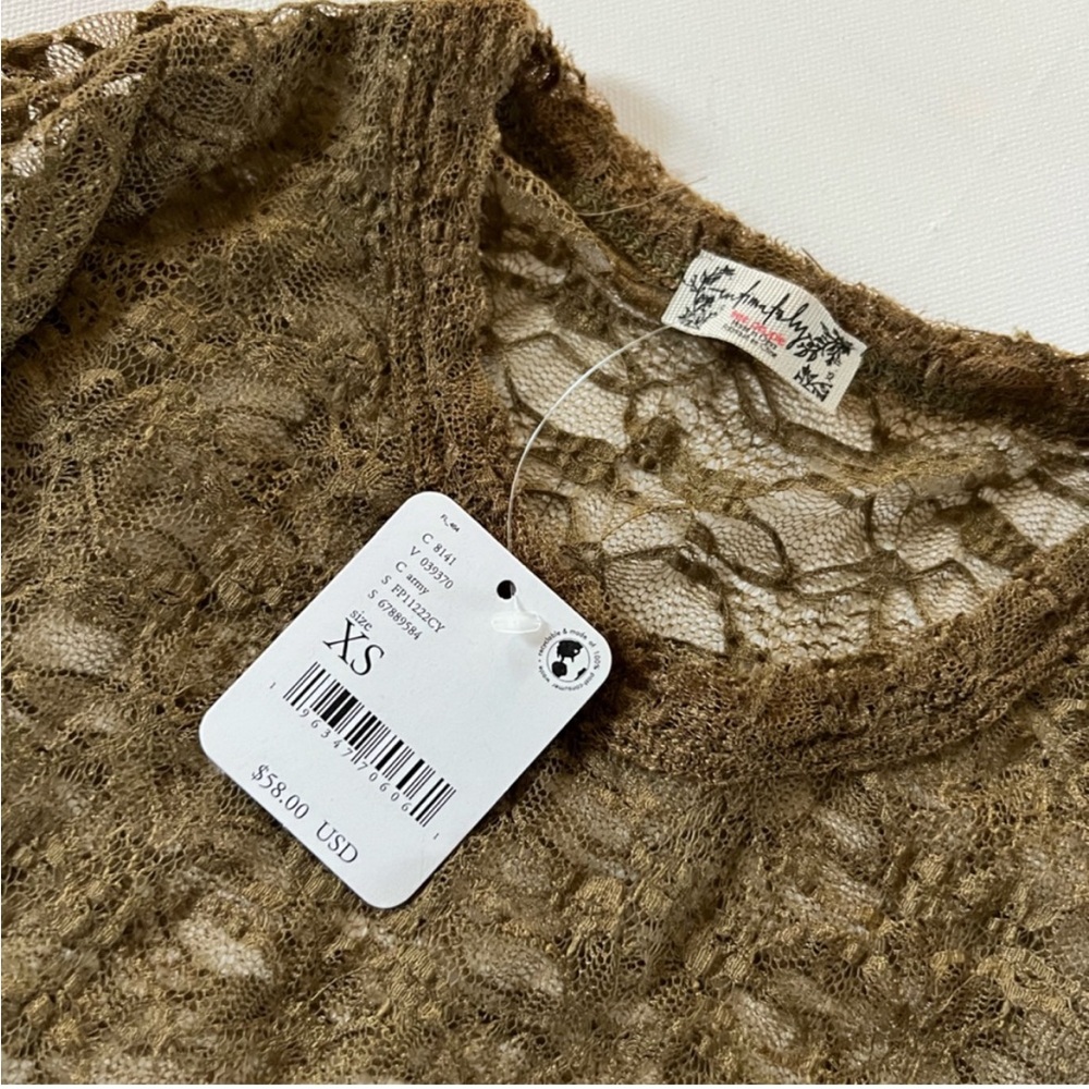Rare Color! Free People Pucker Up Baby Tee Bodysuit - Picture 3 of 5